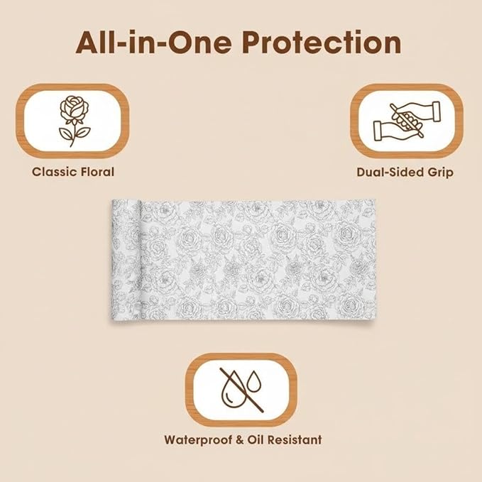 Coavas Extra Grip Thickened Shelf and Drawer Liner - Non-Adhesive Non-Slip Waterproof Mats for Kitchen Cabinets, Drawers, Shelves, Dresser & Cupboard, Easy Cut DIY (White, 12IN X 30 FT) - Image 2