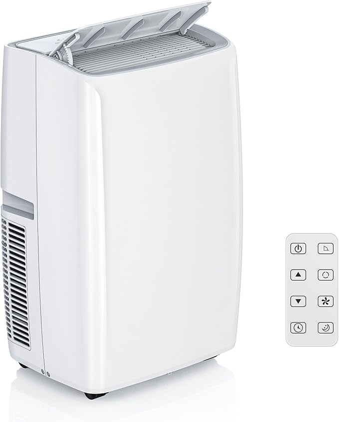 14K BTU Portable Air Conditioners, Cools up to 750 Sq. Ft 3-in-1 Movable AC for Room with Dehumidifier Fan Sleep Mode, 24H Timer, Remote Control, and Window Installation Kit Included by Towallmark
