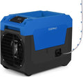COSTWAY 140 Pints Commercial Dehumidifier with Pump, Portable Industrial Dehumidifier with Drain Hose for Basements, Job Sites, Water Damage Restoration (Blue) by COSTWAY