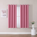 ChrisDowa Grommet Room Darkening Curtains for Bedroom and Living Room - 2 Panels Set Thermal Insulated Blackout Curtains (Pink, 52W x 54L) by ChrisDowa