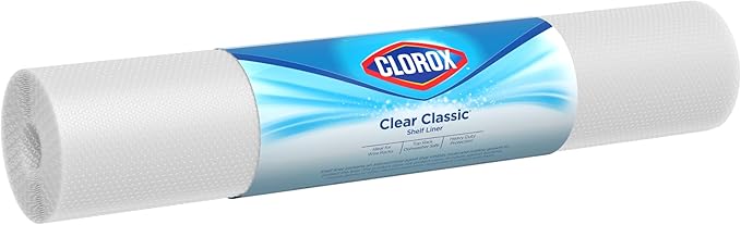 Duck Brand Clorox Clear Classic Easy Liner Shelf Liner, Clear, 18 Inches x 20 Feet by DuckBrand