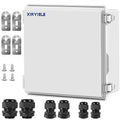 Waterproof Outdoor Project ABS Plastic Junction Box IP67 Weatherproof Dustproof Enclosure with Hinged Cover, Mounting Plate,Wall Brackets for Power Project (11.8"x11.8"x7.1") by XINYIELE