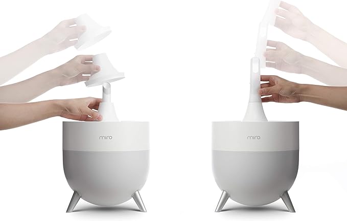 Miro NR07S Humidifier - Completely Washable Modular Humidifier, Easy to Clean, Easy to Use, Large Room - Cool Mist, Sanitary, Top-Fill Ultrasonic Humidifier with Whisper Quiet and Powerful Output - Image 3