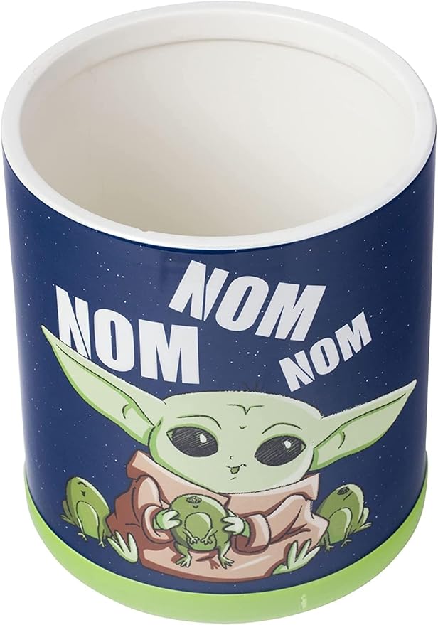 Silver Buffalo Star Wars The Mandalorian Baby Yoda Grogu Nom Nom The Child Eating Frog Eggs Ceramic Cookie Snack Jar (Small) - Image 5