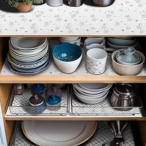12 Inch x 360 Inch Shelf Liner for Kitchen Cabinets Non Adhesive Kitchen Drawer Liner, Waterproof Cupboard Liner Anti-Slip for Kitchen Cabinets Shelf Liner Easy to Trim - Image 2