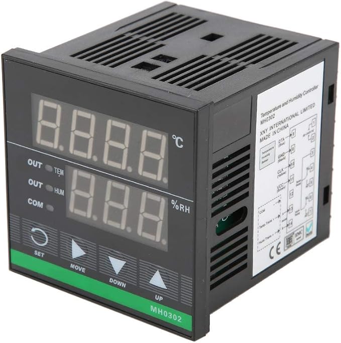 MH0302 Digital Temperature Humidity Controller High Precision Panel Mounted Sensor with LED Display for Industrial Agricultural and Depot Control 72x72mm - Image 8