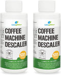 Descaling Solution (2 Pack, 2 Uses Per Bottle) – Coffee Maker Cleaner for Keurig, Nespresso, Delonghi and All Single Use Coffee and Espresso Machines by LULUGLITTER