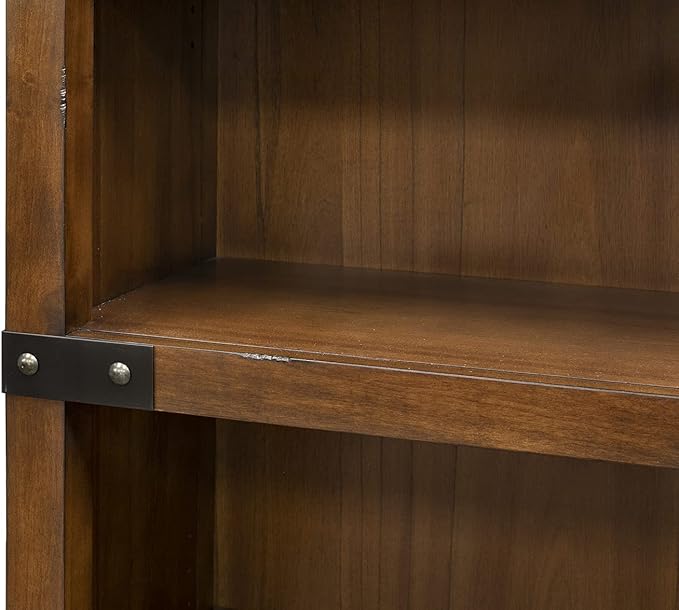 Martin Furniture Addison Rustic Bookcase with Doors, Office Shelving, Storage Cabinet, Brown (IMAD3472D) - Image 7