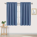 DWCN Blackout Curtains – Thermal Insulated, Energy Saving & Noise Reducing Bedroom and Living Room Curtains, Dusty Blue, W 52x L 54 Inch, Set of 2 Rod Pocket Curtain Panels by DWCN