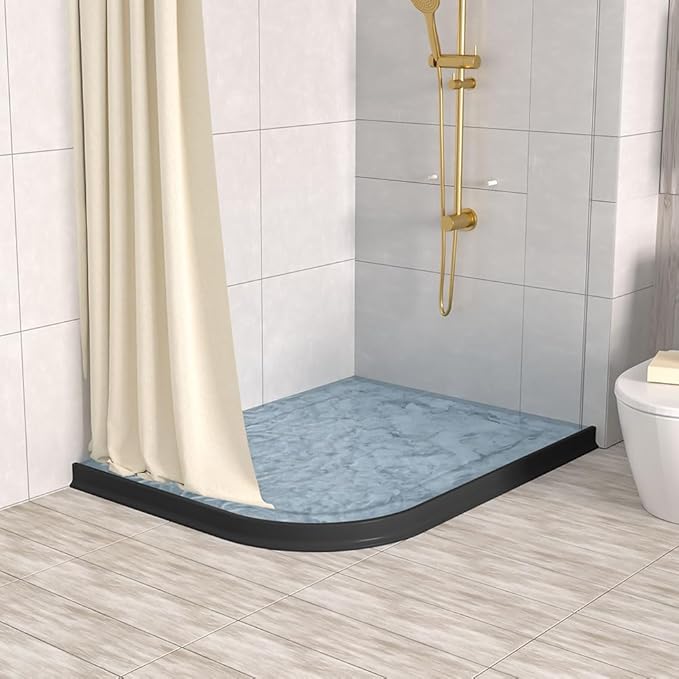 Duzzy 39 Inch Collapsible Shower Water Dam Shower Stopper Barrier and Retention System and Keeps Water Inside Threshold Dry and Wet Separation Suitable for Bathroom and Kitchen - Image 7