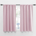 NICETOWN Blackout Curtains for Girls Room - Nursery Essential Thermal Insulated Solid Rod Pocket Top Blackout Drapes (Lavender Pink=Light Pink, 1 Pair, 42 x 45 Inch) by NICETOWN