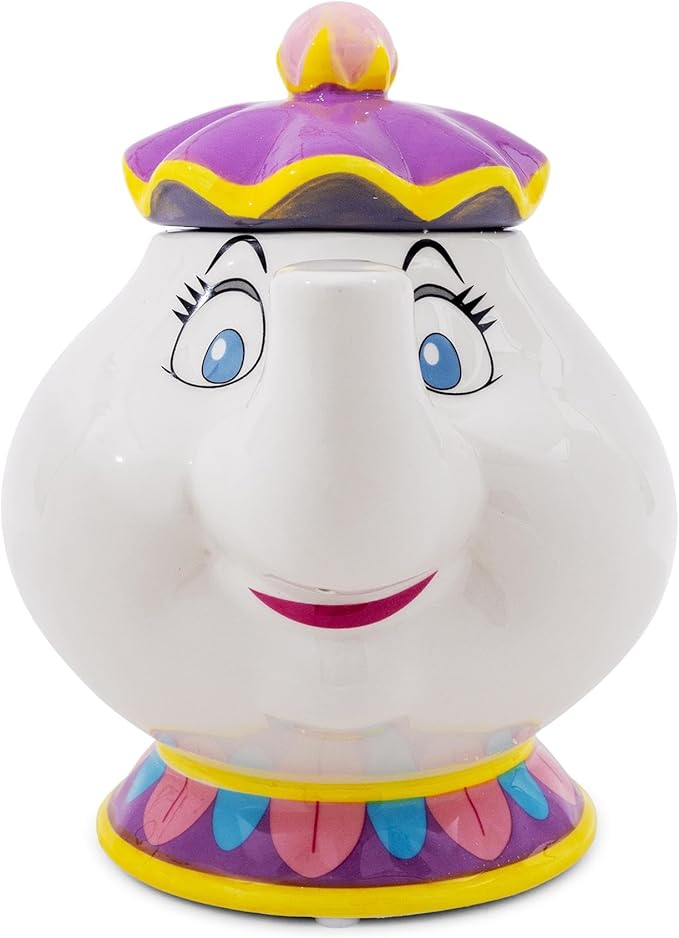 Silver Buffalo Disney Beauty and the Beast Mrs. Potts Teapot 3D Sculpted Ceramic Cookie Snack Candy Jar (Small) - Image 4