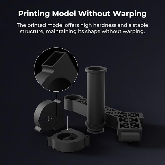 Creality PLA Filament 1.75mm Carbon-Black, 3D Printer Filament 1kg (2.2lbs) Spool, High Toughness & Warp-Free, Dimensional Precision ±0.03mm, Printing Filament for All FDM 3D Printers - Image 4