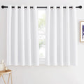 NICETOWN Room Darkening White Curtain for Bedroom - Window Treatment Thermal Curtain Grommet Light Blocking Sound Reducing Drape Privacy for Cafe/Kitchen (1 Panel, W66 x L54) by NICETOWN