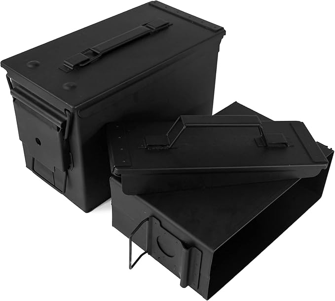 GUGULUZA Metal Ammo Can 30/50 Cal, Lockable Bullet Storage Case, Waterproof & Airtight Containers Box with Flip Top for Long-Term Storage Shotgun, Rifles, Pistols Ammunition - Image 8