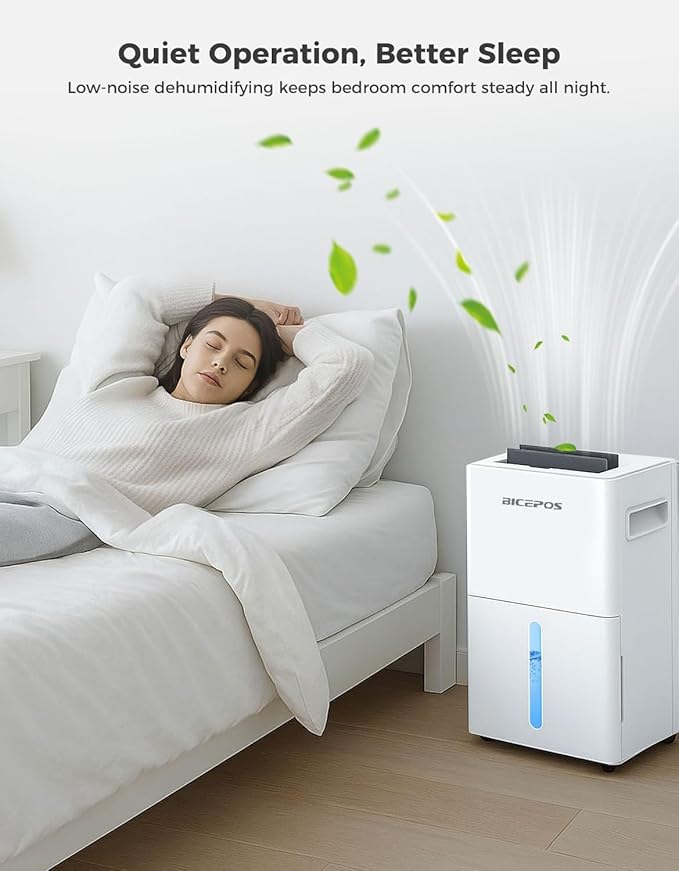 1,500 Sq.Ft Dehumidifiers for Home, 21 Pints Dehumidifier for Basement with Drain Hose, 3 Modes, 24H Timer, Child Lock, Manual or Continuous Drainage, Portable with Wheels, for Bedroom & Bathroom - Image 6