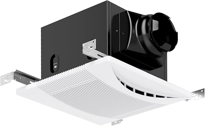 COSTWAY Bathroom Exhaust Fan, 110 CFM Ceiling Mount Exhaust Ventilation Fan, Energy-Saving Household Bath Vent Fan w/Metal Housing, 4 Inches Duct, 1 Sones Quiet Operation, White by COSTWAY