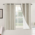 H.VERSAILTEX 100% Blackout Curtains for Bedroom Thermal Insulated Linen Textured Curtains Heat and Full Light Blocking Drapes Living Room Curtains 2 Panel Sets, 42x54 Inch, Cobblestone by HVERSAILTEX