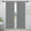 Easy-Going Rod Pocket Blackout Curtains for Bedroom, Room Darkening Window Curtains for Living Room, Thermal Insulated Noise Reduction Solid Window Drapes, 2 Panels(34x84 in, Light Gray) by Easy-Going