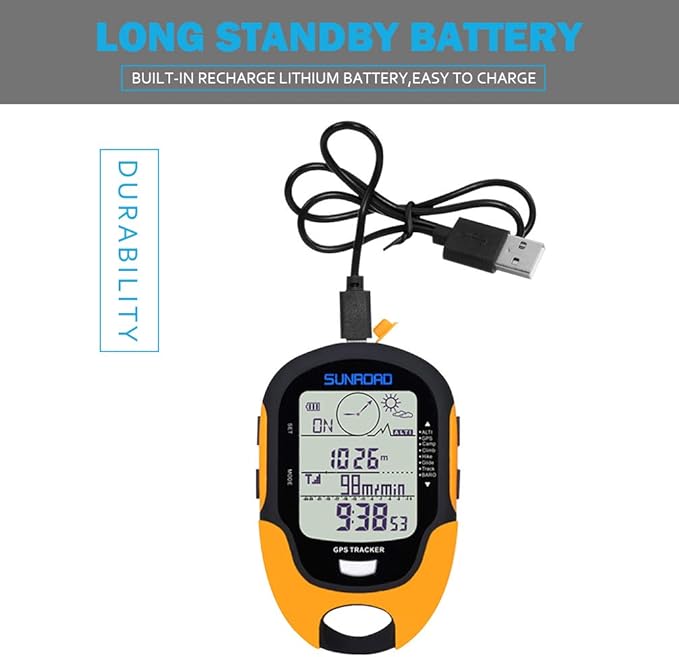 Digital Altimeter Portable Compass with Weather Forecast Multi Function Altimeter Barometer for Hiking, Camping, RVs and Outdoor Activities - Image 6