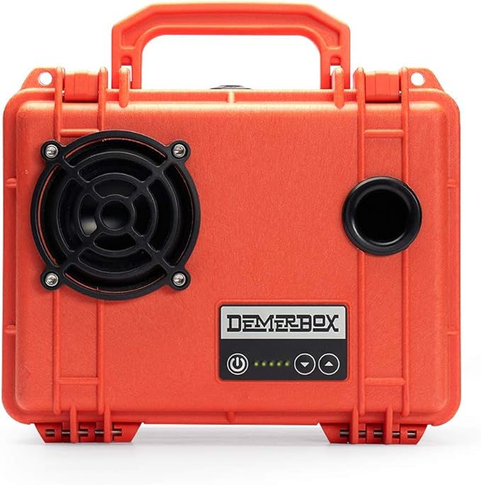 DemerBox: Waterproof, Portable, and Rugged Outdoor Bluetooth Speakers. Loud Sound, 40+ hr Battery Life, Dry Box + USB Charging, Multi-Pairing Party Mode. Built to Last + Fully Serviceable (Orange DB1) by DemerBox