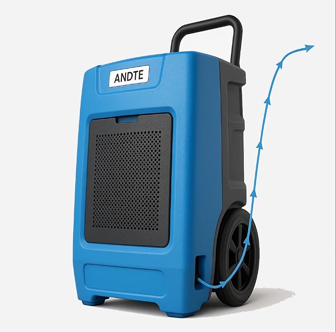 Andte 190 Pints Commercial Dehumidifier with Pump for 3,000 Sq. Ft. - Industrial-Grade Moisture Removal for Basements, Garages & Water Damage Restoration by ANDTE