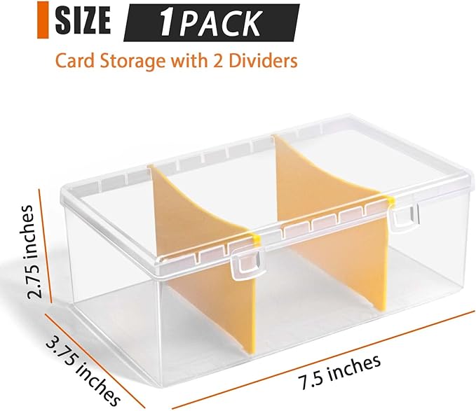 400 Count Plastic Trading Card Storage Box with Dividers, Baseball Card Storage Box, Sports Cards Holder Organizer - 1 PACK - Image 2