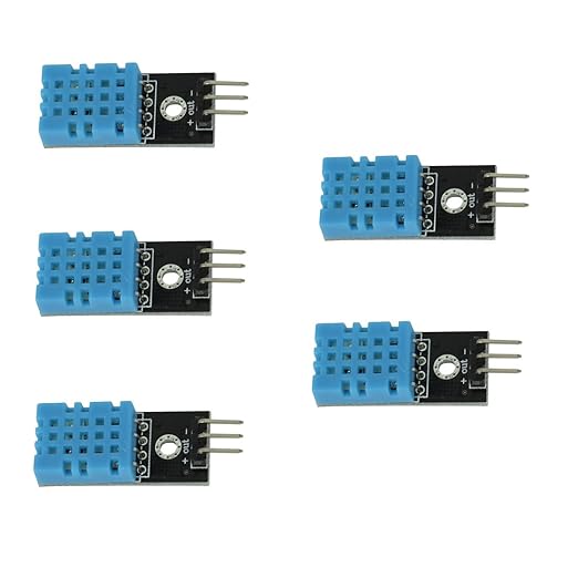 HiLetgo 5pcs DHT11 Temperature Humidity Sensor Module Digital Temperature Humidity Sensor 3.3V-5V Humidity Measure Range 20%-95% Temperature Measure Range 0-50℃ Celsius with Wires - Image 2