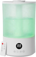 Humidifiers for Bedroom, 1Gal Top Fill Humidifier for Large Room, 250ml/h Cool Mist Output Humidificador, 24dB Quiet Air Humificador with Remote, Easy to Fill & Clean, fit Baby & Plants (White) by PNTCK