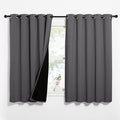 NICETOWN 100% Blackout Curtains with Black Liners, Thermal Insulated Full Blackout 2-Layer Lined Drapes, Energy Efficiency Window Draperies for Bedroom (Grey, 2 Panels, 62-inch W by 63-inch L) by NICETOWN