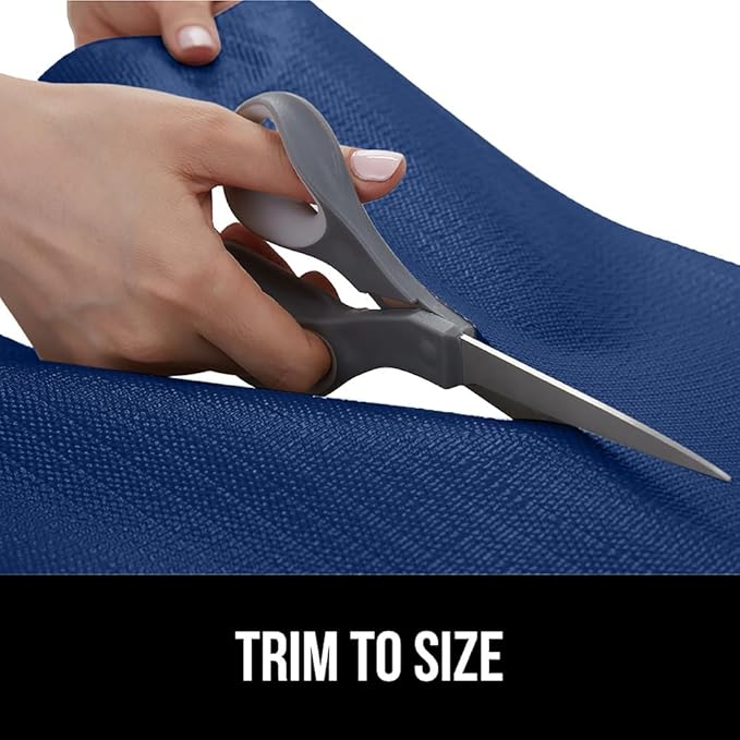 GORILLA GRIP DripGuard Shelf Liner, Non-Adhesive Drawer and Kitchen Cabinet Protector, Strong Grip Slip Resistant Underside, Smooth Surface Liners for Cabinets, Bathrooms, Closets, 12x240 Inch, Navy - Image 8