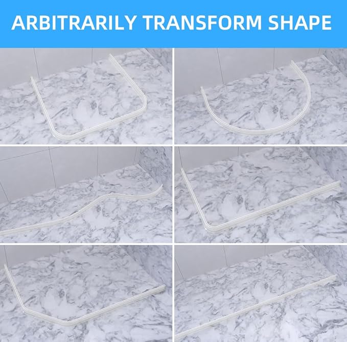 Duzzy 98 Inch Shower Threshold Water Dam, Shower Water Guard to Keep Water in Shower, Shower Water Stopper Dry and Wet Separation Suitable for Bathroom and Kitchen (Clear) - Image 5
