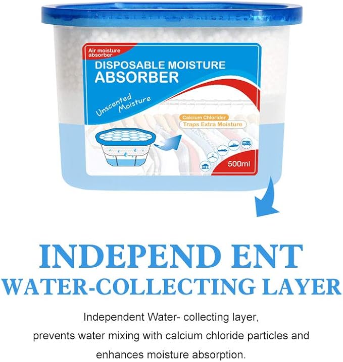 CANAGER Fragrance Free Moisture Absorber Box,Odor Eliminator and Dehumidifier Boxes for Closet,Bedroom,Kitchen,Bathroom-6 Packs,Cups - Traps Moisture for Fresher, Cleaner Air - Image 5
