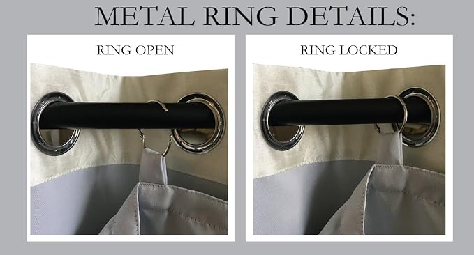 DriftAway Thermal Insulated Blackout Curtain Liner 2 Panels Each Liner Size 50 Inch by 68 Inch Rings Included - Image 4