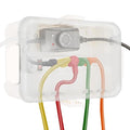 Flemoon Outdoor Electrical Box with Transparent Lid, IP54 Waterproof Electrical Box Outdoor, Large Weatherproof Extension Cord Cover with Clear Cover for Photocell Light Sensor Timer, Outlet, White by FLEMOON