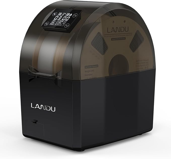 LANDU Filament Dryer 3D Printer Filament Dry Box,2 Spools Double Fast Heating Upgraded Filament Dehydrator Keeping Filaments Dry for 1.75mm/2.85mm One-Key Set for PLA PETG ABS TPU by LANDU