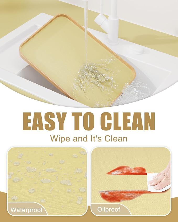Shelf Liners for Kitchen Cabinets Non-Adhesive, Non-Slip Thickened Shelf Paper Waterproof Washable for Drawer Dresser Pantry Shelve Bathroom Protector Liner - Image 5