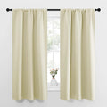 NICETOWN Bedroom Curtains for Kids Room, Window Treatment Thermal Insulated Solid Room Darkening Drape Panels for Girls Room (Beige, Set of 2, 34 inches Width by 63 inches Length) by NICETOWN