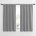 NICETOWN Short Curtains for Small Window - Home Decoration Thermal Insulated Rod Pocket Blackout Blinds & Drapes for Small Windows (Silver Grey, 2 Panels, W42 x L54 -Inch) by NICETOWN