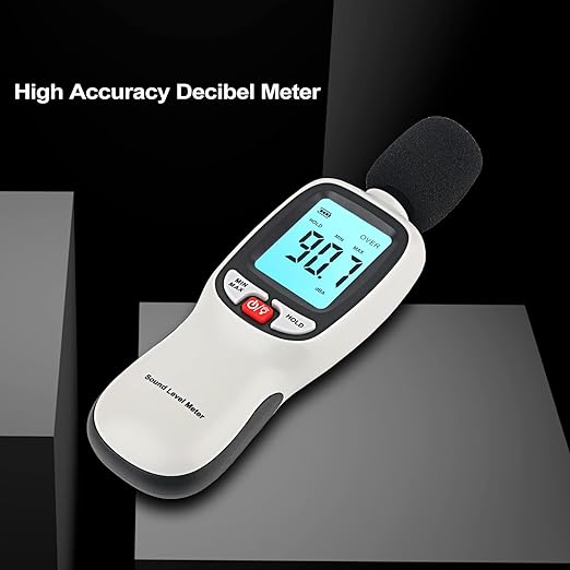 Decibel Meter Sound Level Reader 30-130dB(A), Hand-held Sound Noise Meter, Digital Noise Meter Decibel Monitoring Tester Calibrated Audio Noise Measuring Tool - Image 2