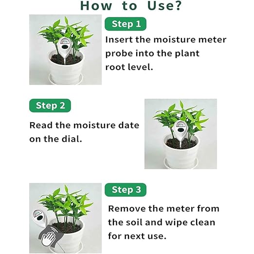 White Soil Moisture Meter, Soil Moisture Monitor for Plants, Soil Hygrometer Moisture Sensor, Plant Water Meter with Guidance for Indoor & Outdoor, Garden, Farm, Lawn Plant Care - Image 3