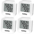 Indoor Humidity Meter Hygrometer 4Pack, Room Thermometer for Accurate Room Temperature Monitor, Digital Hygrometer with Indoor Thermometer for Home, Baby Nursery, and Humidity Sensor Enhanced Comfort by Vaikby