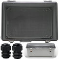 MAKERELE Outdoor Junction Box ABS Plastic Waterproof Universal Electrical Project Box Grey Enclosure with Transparent Cover 13.8×9.8×5.9inch（350×250×150mm） by MAKERELE
