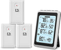 ORIA 3 Sensor Wireless Indoor Outdoor Thermometer Hygrometer, Digital Temperature Humidity Monitor with Backlit Display, Min/Max Records, Celsius/Fahrenheit Switch for Home, Garden, Greenhouse by Oria