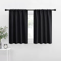NICETOWN Short Curtains 36 inches Long, Black Out RV Bunk Panels, Kitchen Window Curtains Over Sink, Thermal Insulating Blackout Drapes/Draperies for Small Window (2 Panels, 42 inches Wide) by NICETOWN