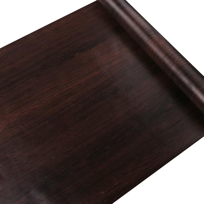 Yifely Dark Coffee Wood Grain Shelving Paper Pre-Pasted Shelf Liner Moisture-Proof Dresser Drawer Sticker 17.7 Inch by 9.8 Feet by Unknown