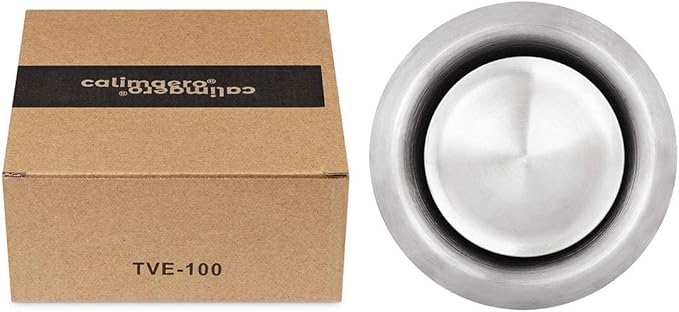 calimaero® TVE 4" Stainless Steel Vents, Round Adjustable Wall Air Vent Ventilation Cover Vents for HVAC Fits Only with Metal Ducts - Image 9