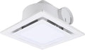 FEITON Square Bathroom Exhaust Fan with Light, 160 CFM 35W 4 Inch Duct, 100-240V 1.0 Sones Quiet Bathroom Ceiling Fan, Shower Fan Light Combo(Mounting Hole: 10.2 x 10.2 Inches) by FEITON