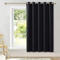 NICETOWN Wide Drapes for Sliding Glass Door, Window Treatments for Patio Doors, Grommet Thermal Insulated Blackout Curtains (1 Piece, Black, 70 by 72-inch) by NICETOWN