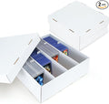 2 Pack Trading Card Storage Box - 4 Rows Divided Cardboard Case, Compatible with Top Loader One Touch for Sports Card Storage by Unknown